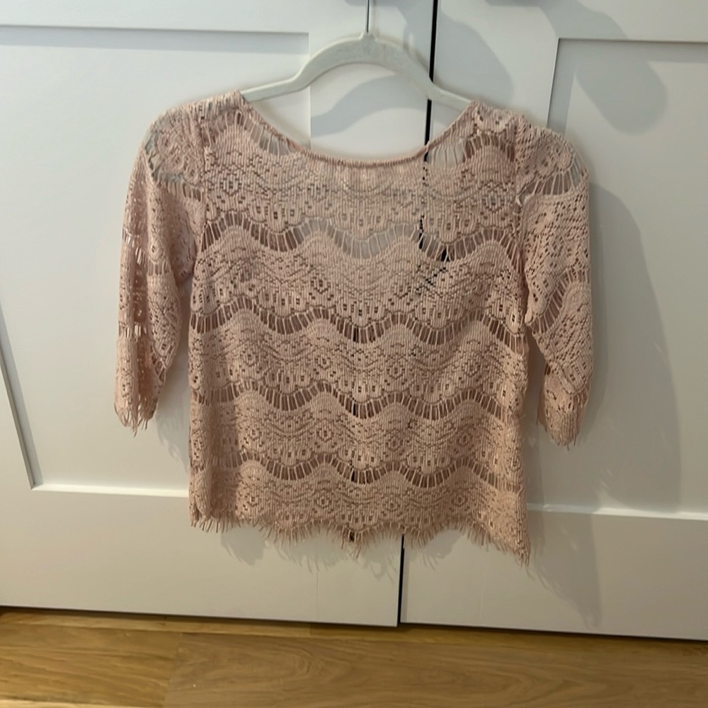 Lace style top.